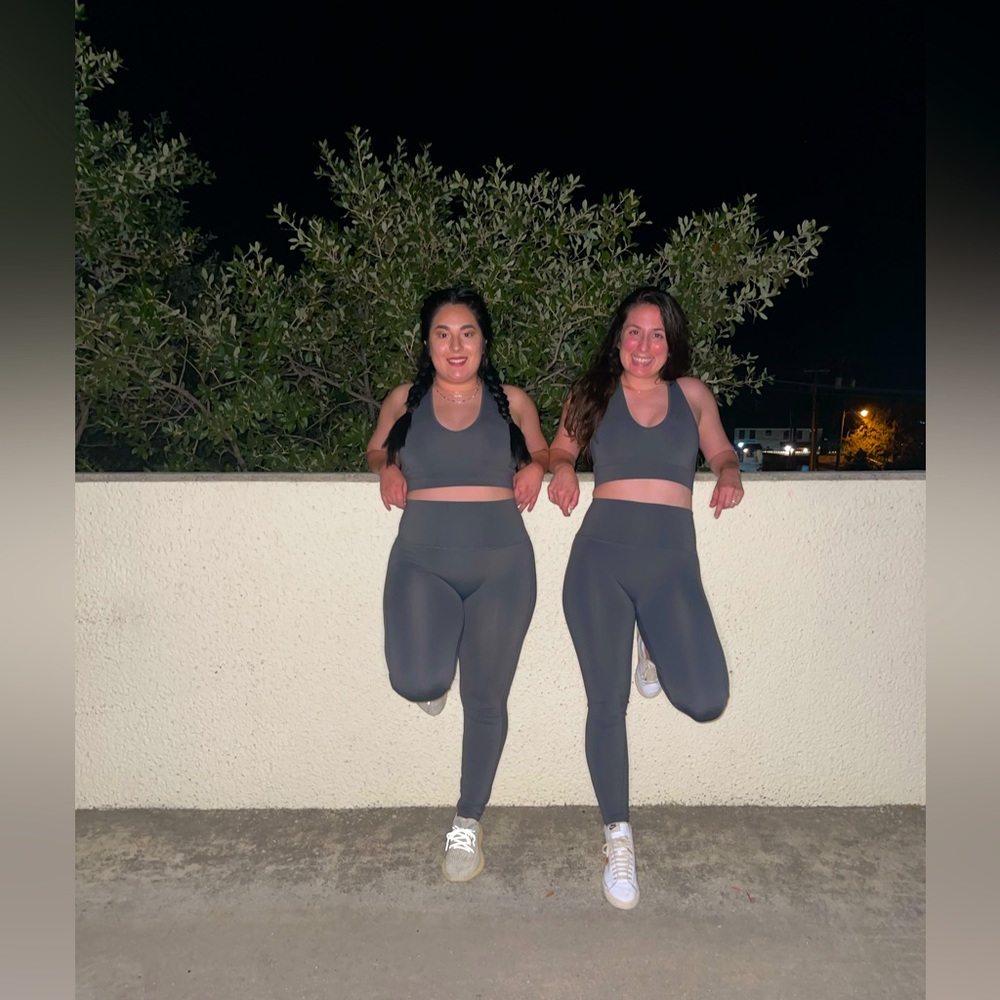 Grey Legging Bra Sets